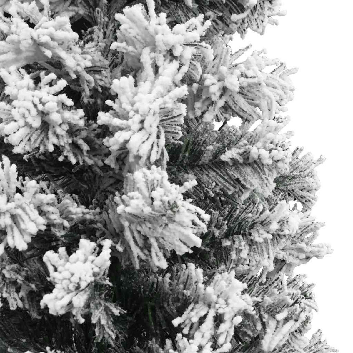 WEIHNACHTSBAUM Künstlicher Schlank Mit Schnee Grün 180 Cm Pvc - Grün, Kunststoff (180cm) - vidaXL