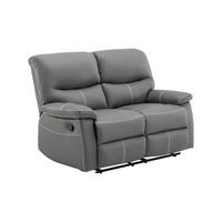 SOFAGARNITUR mit Relaxfunktion - 6 Personen-Sitzer - Kunstleder - Grau - - Grau, Leder (183/95/90cm) - Vente-Unique
