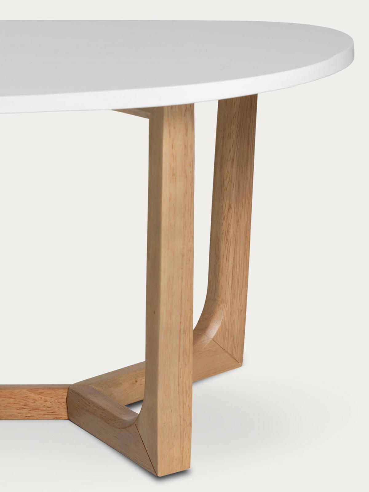 COUCHTISCH Oval Natur - Weiß 120 cm x 40 cm - Braun, Holzwerkstoff (60/120/40cm) - Kenay Home