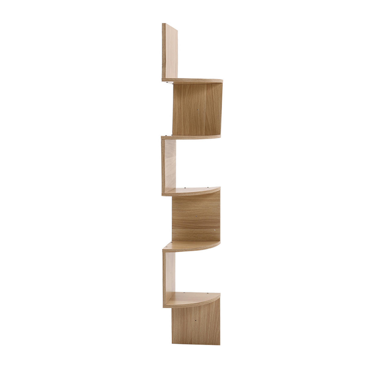 WANDREGAL 19.5/19.5/122 cm 5-Stufig Wandmontage Holz Hellbraun - Hellbraun, Holzwerkstoff (19.5/122/19.5cm) - Livingandhome