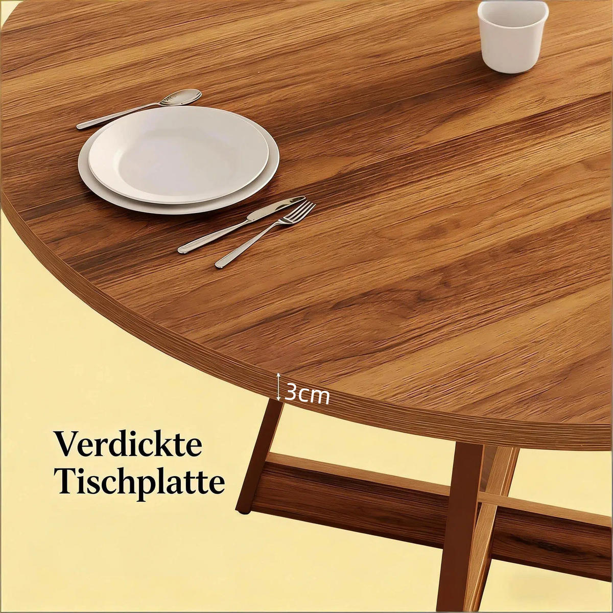 ESSTISCH Braun 100/100/75 cm - Braun, Holz (100/100/75cm) - PANGIVO