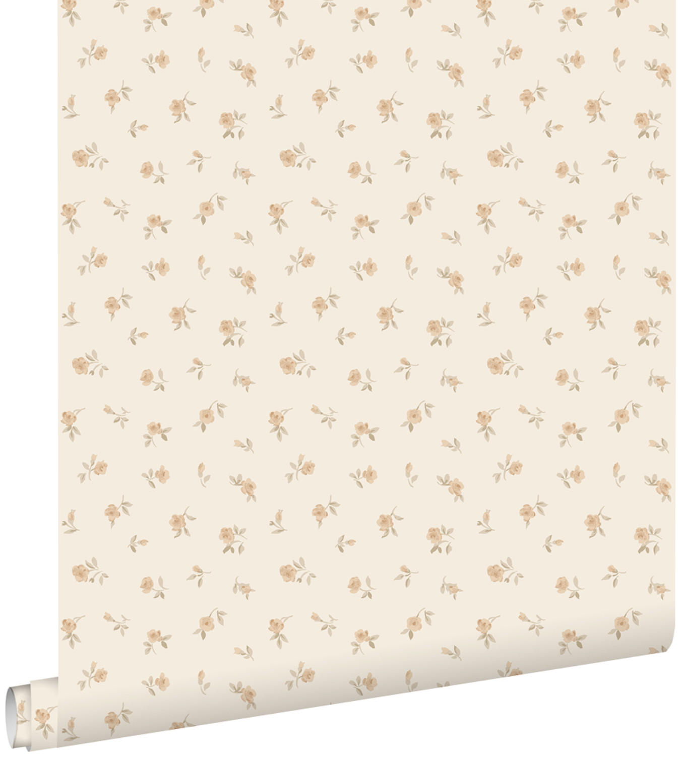 TAPETE Blumenmuster 53 cm x 10.05 m - Beige, Papier (53/0.1cm) - ESTAhome