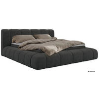 AMERICKÁ POSTEĽ NUBEA 140/200 - Tmavosivá Štruktúrovaná látka - Topper Visco - H4 (tvrdý) - čierna/taupe, textil/plast (140/200cm) - MKS