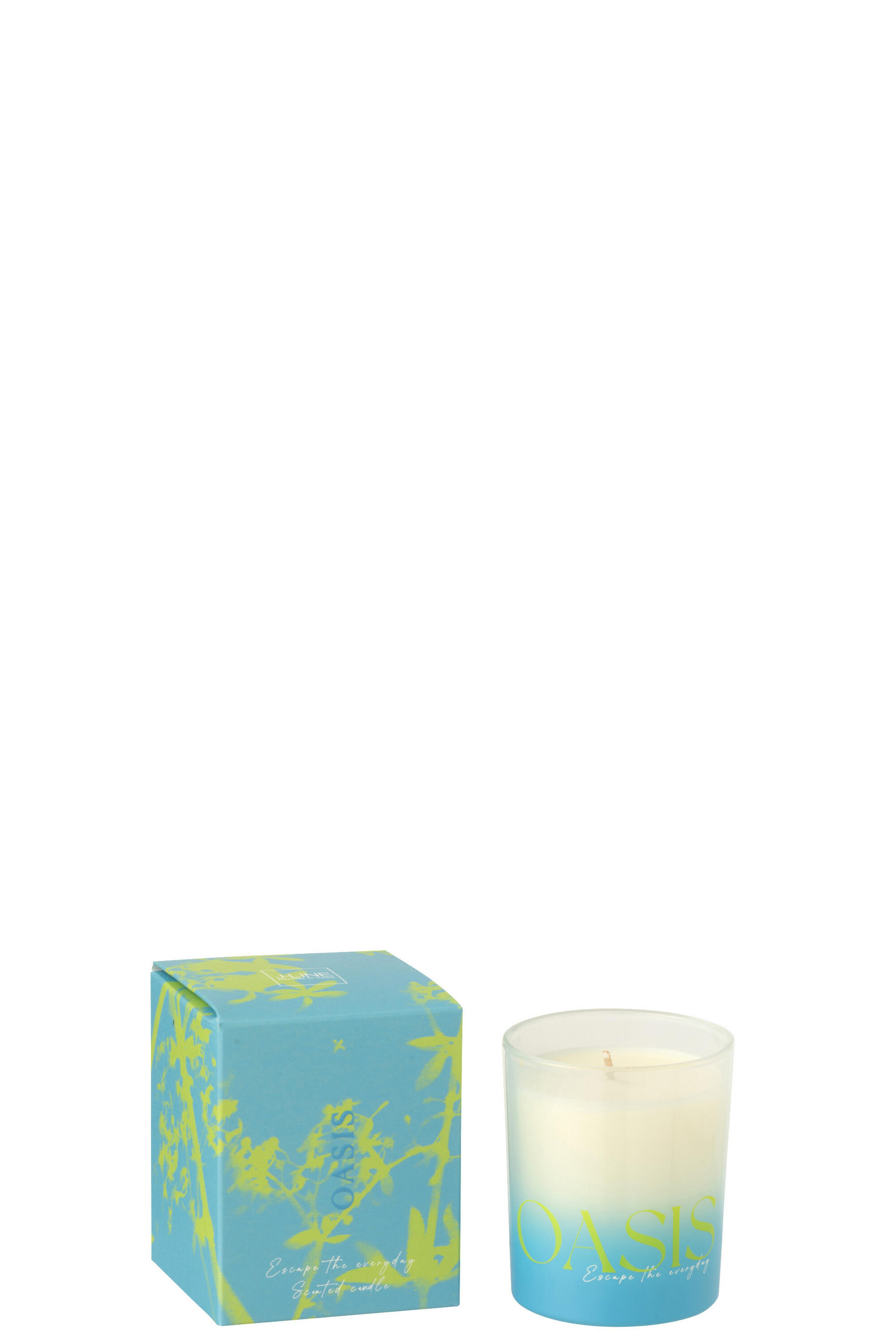 DUFTKERZE OASIS Blau - Blau, Paraffin (8/10cm) - J-Line