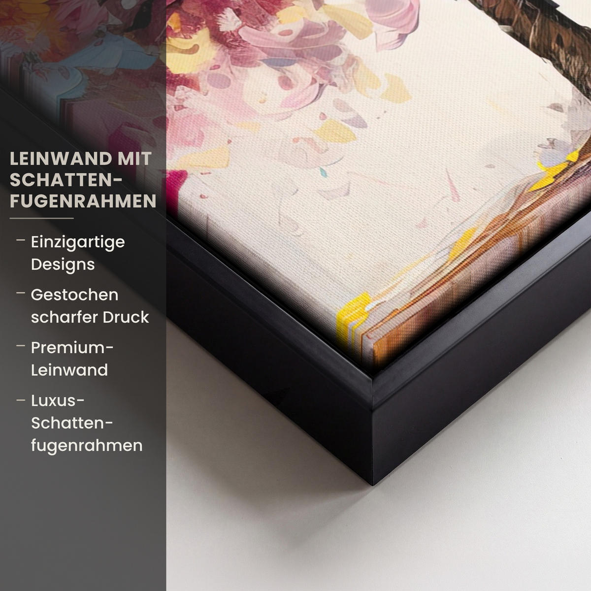 LEINWAND Bilder mit Rahmen - Aquarell - Baum - Kunst - Abstrakt - 30x40 - Multicolor, Textil (30/40cm) - MuchoWow