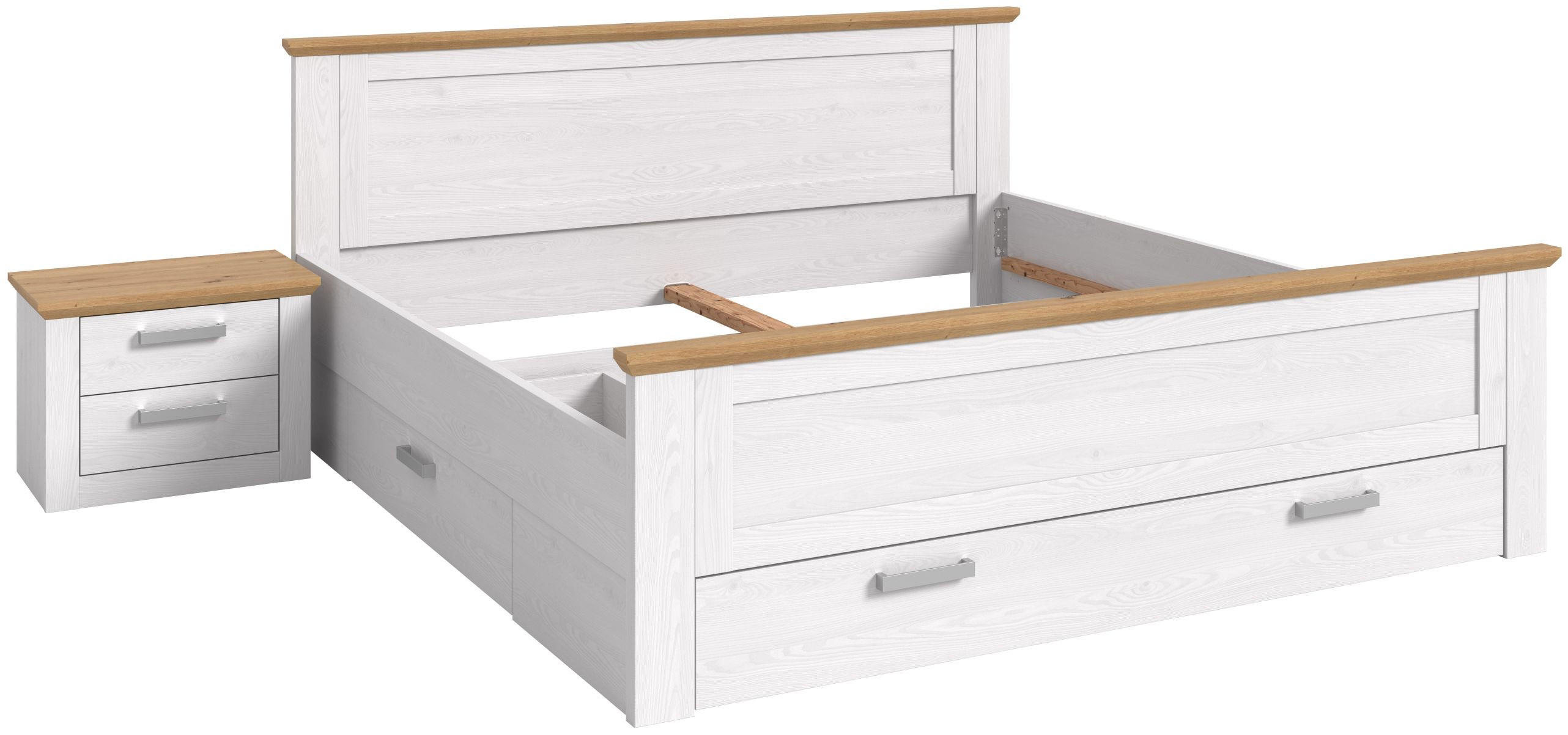 BETTANLAGE Verona Sibiu Lärche Nachbildung 245/90/209 cm - Lärchefarben, Holzwerkstoff - Xonox