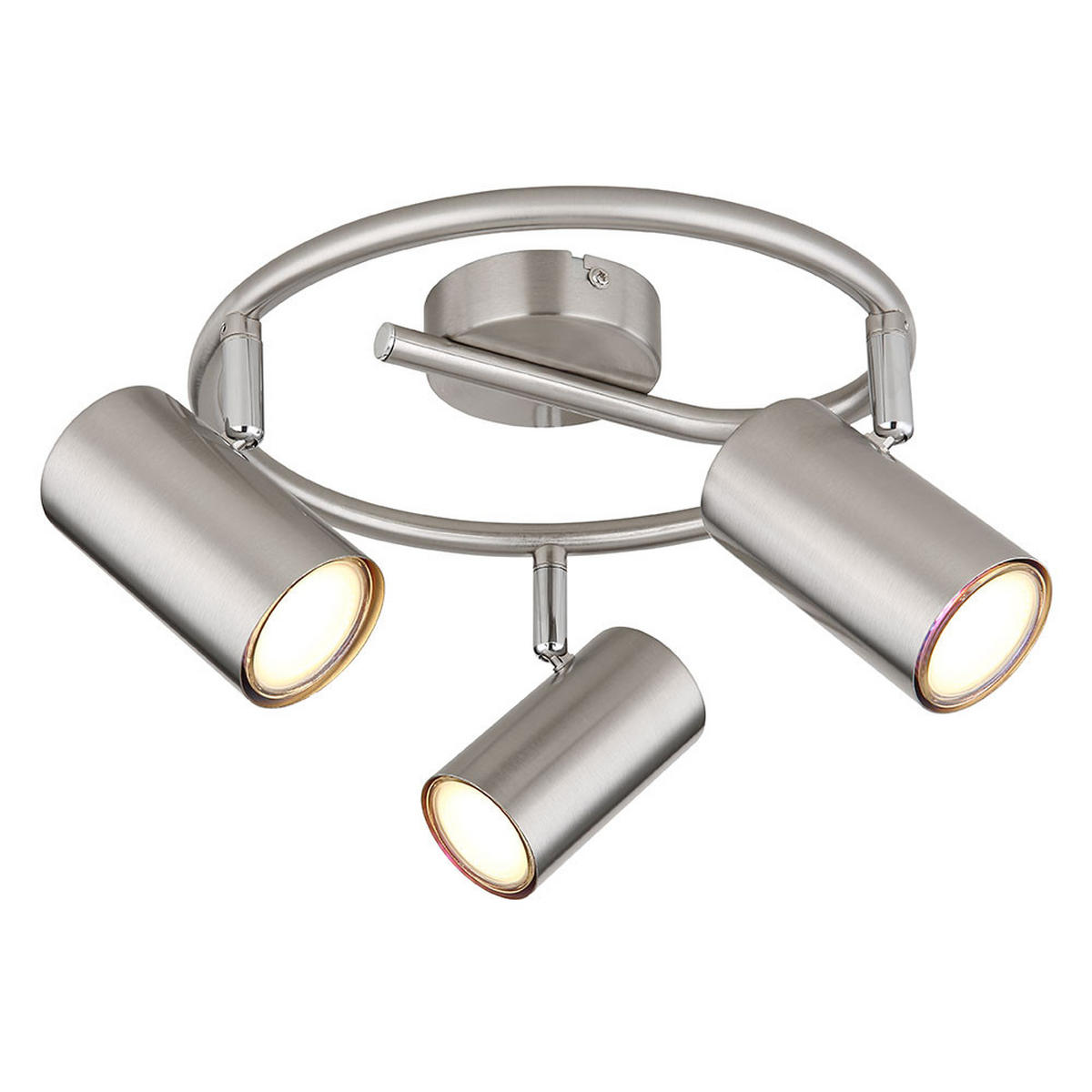 LED DECKENLEUCHTE Metall Chrom Silber - Silberfarben, Metall (25/25/13.5cm) - Globo Lighting