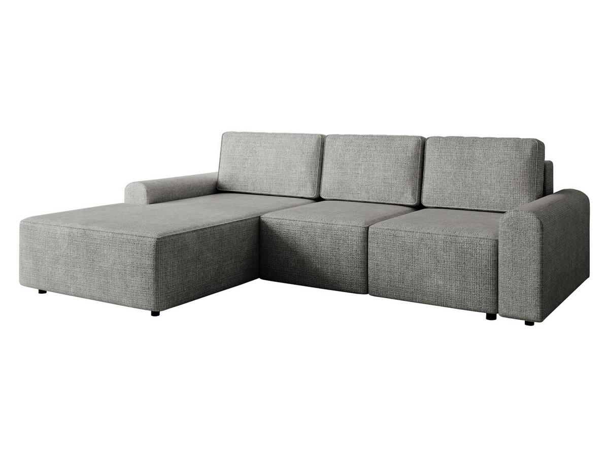 ECKSOFA Bella L, Seite: Links - Schwarz/Grau, Holz/Kunststoff (258/168cm) - MIRJAN24