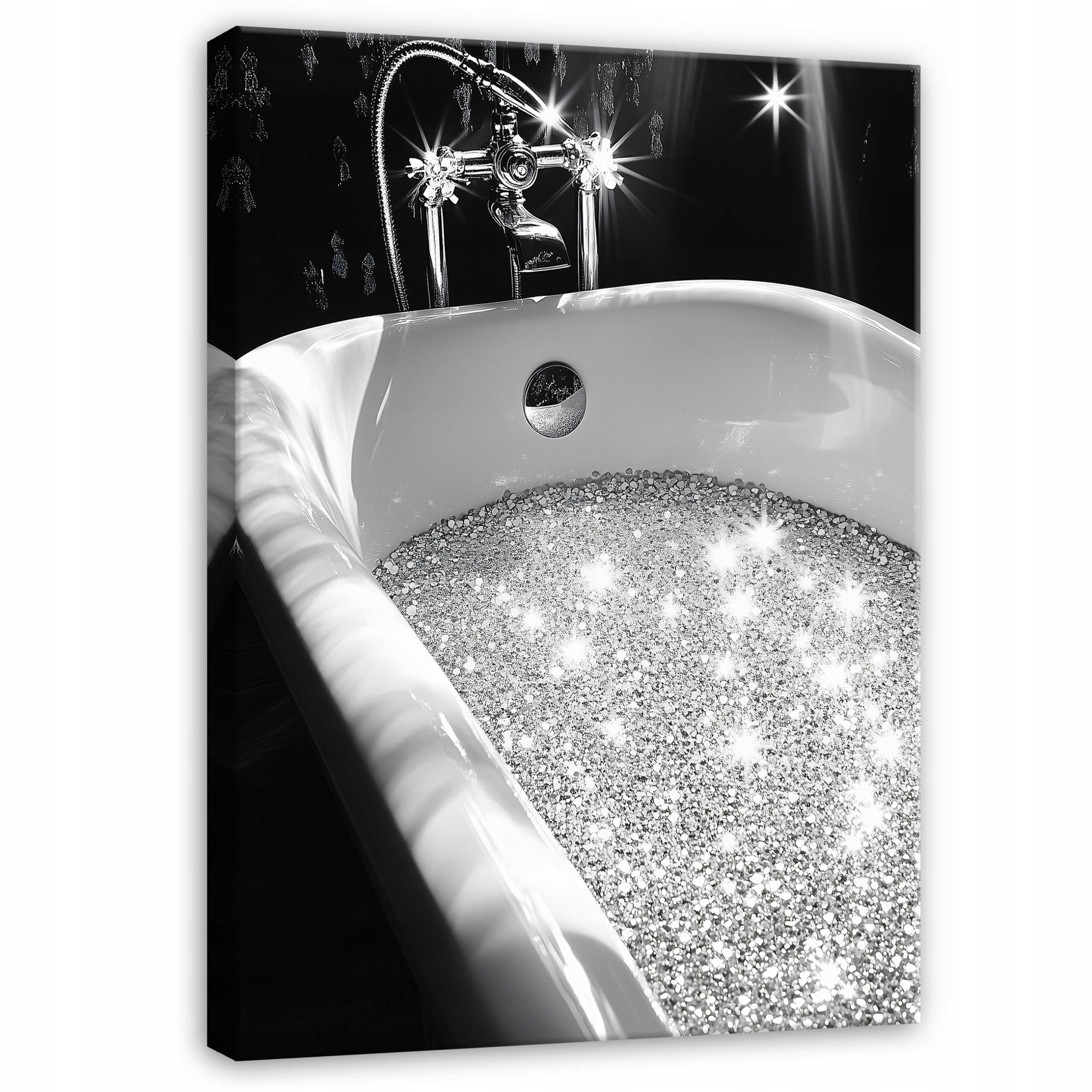 BILDER Abstrakt Schwrz weiß Modern Badezimmer 60x40 - Schwarz, Holzwerkstoff (40/60cm) - Wallarena