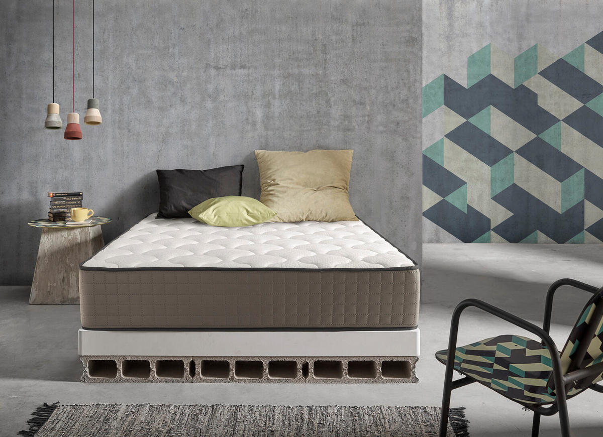 MATRATZE 160x200 Bienenwachs H2/H3 30 cm - Weiß, Textil (160/200cm) - Simpur