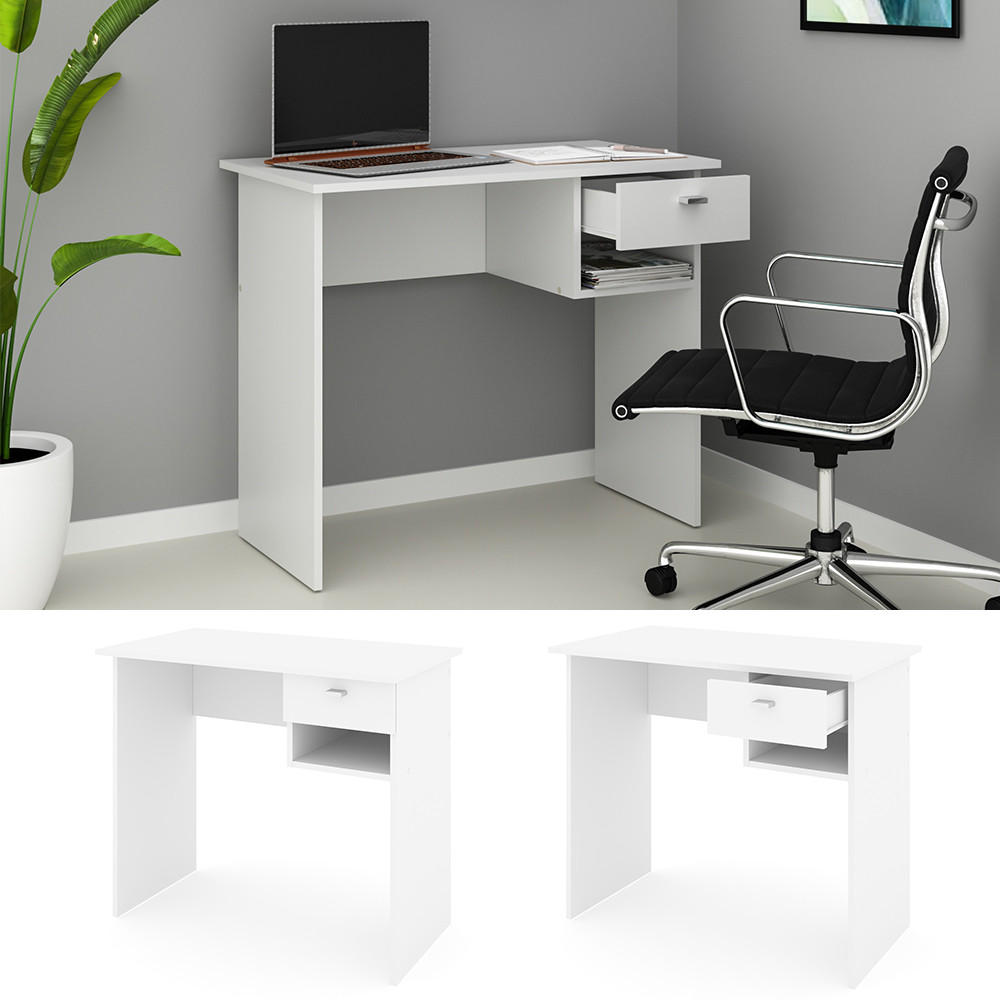 SCHREIBTISCH Colin Weiß 90 x 50 cm - Weiß, Holzwerkstoff (50/90/74.6cm) - Vicco