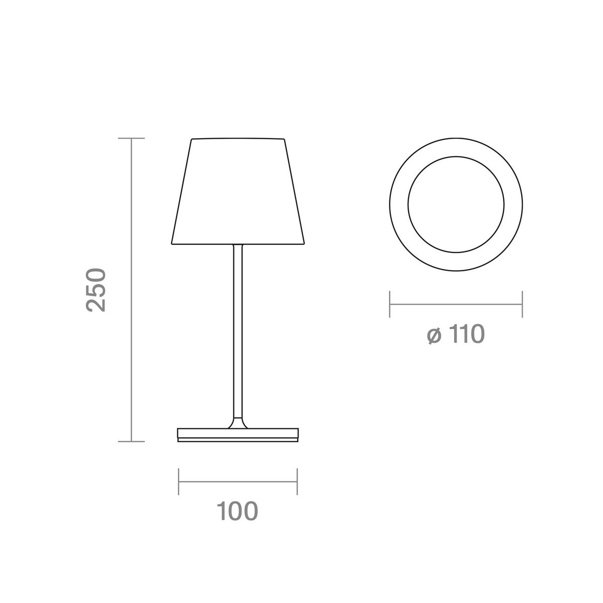 LED Akku-Tischlampe, Nuindie mini 3.0 2er-Set, schneeweiß - Weiß, Metall (25/10/25cm) - Sigor