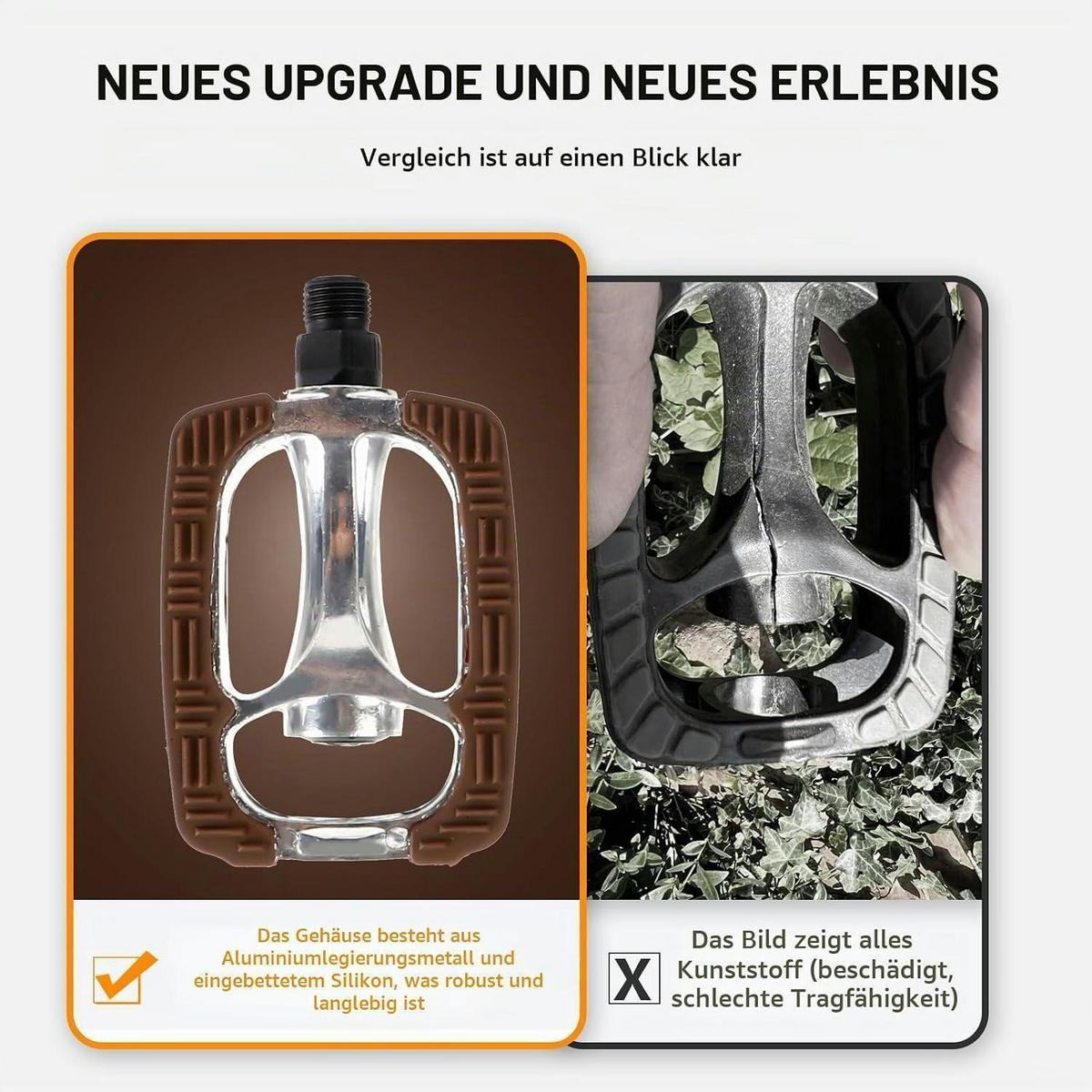 FAHRRADPEDALE Aluminium & Gummi Schwarz mit Reflektoren - Schwarz, Metall (8/1.5/12.5cm)