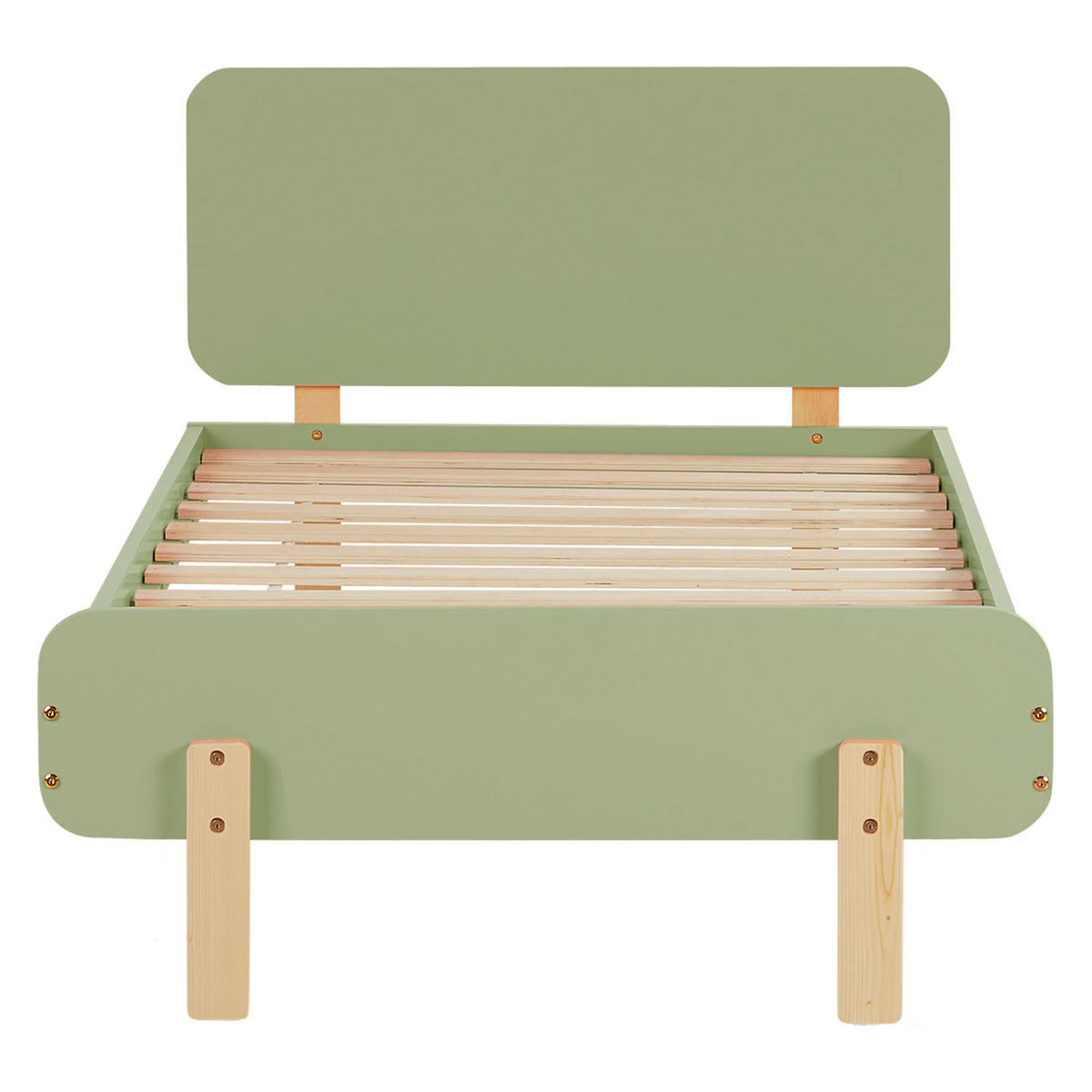 KINDERBETT GRÜN 90/200 Lattenrost Matratze - Grün, Holz (95/77/209cm) - Homestyle4u