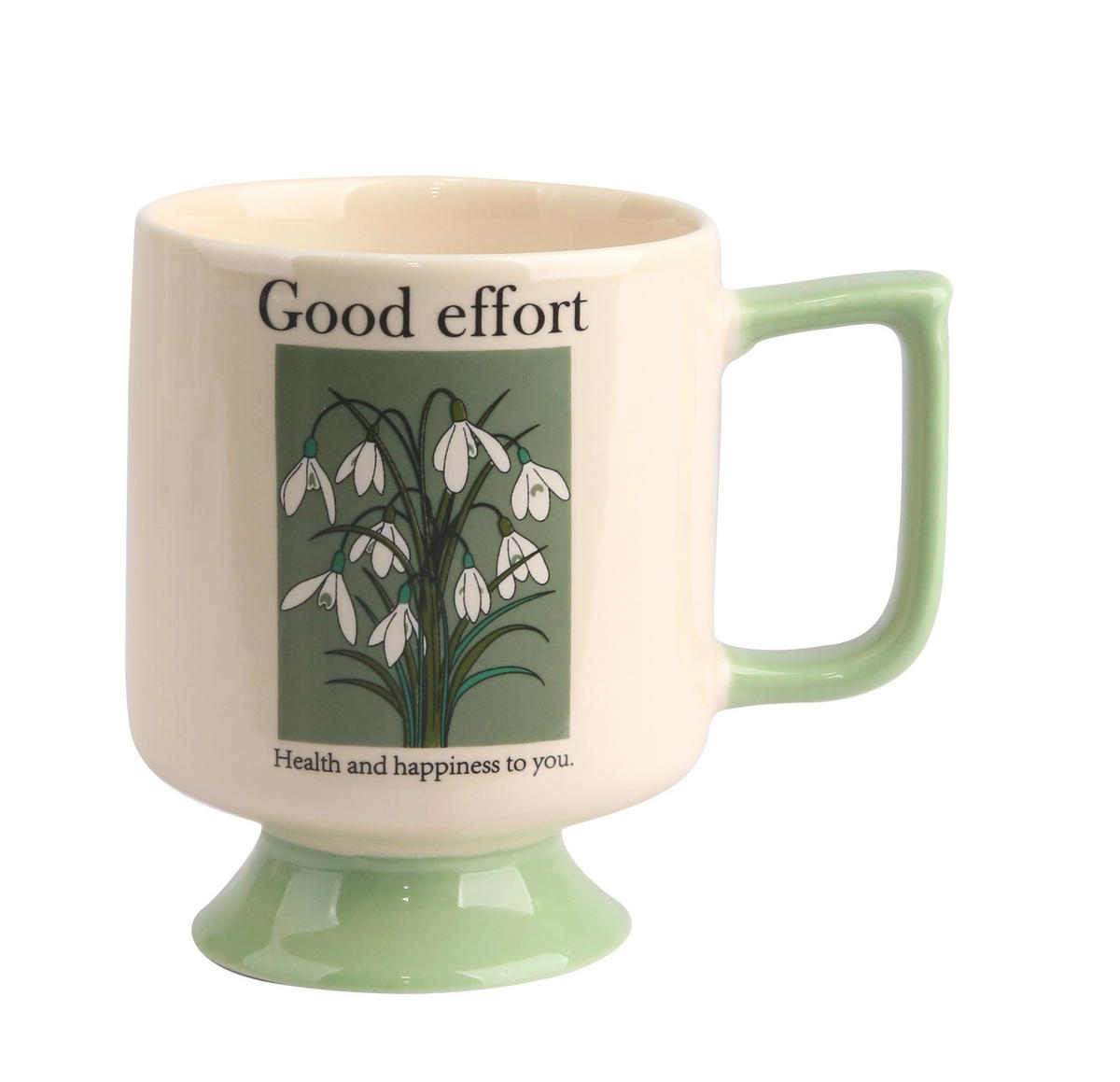 BECHER Rejka Grün 8/11.5/10.5 cm Porzellan - Grün, Keramik (0.3L) - Mondex