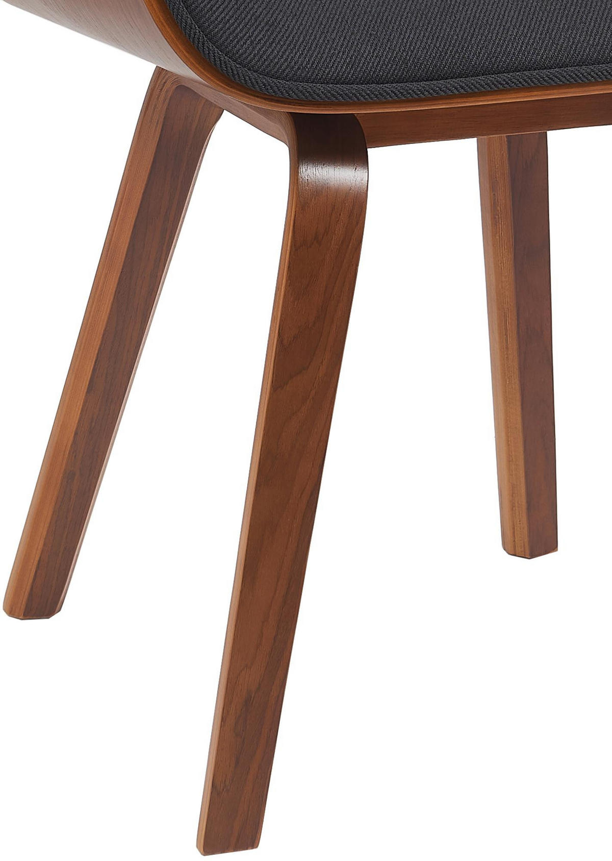 BESUCHERSTUHL Stoff Walnuss/Schwarz - Walnussfarben/Schwarz, Holz/Textil (55/80/41cm) - CLP
