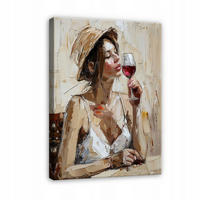 BILDER auf Leinwand Frau Abstrakt Modern 100x70 - Multicolor, Holzwerkstoff (70/100cm) - Wallarena