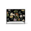 SIDEBOARD MDF 2 Türen und 2 Schubladen mit Blumendruckmuster ALISE JARA - Multicolor/Schwarz, Holzwerkstoff (45/84/90cm) - RNT By Really Nice Things