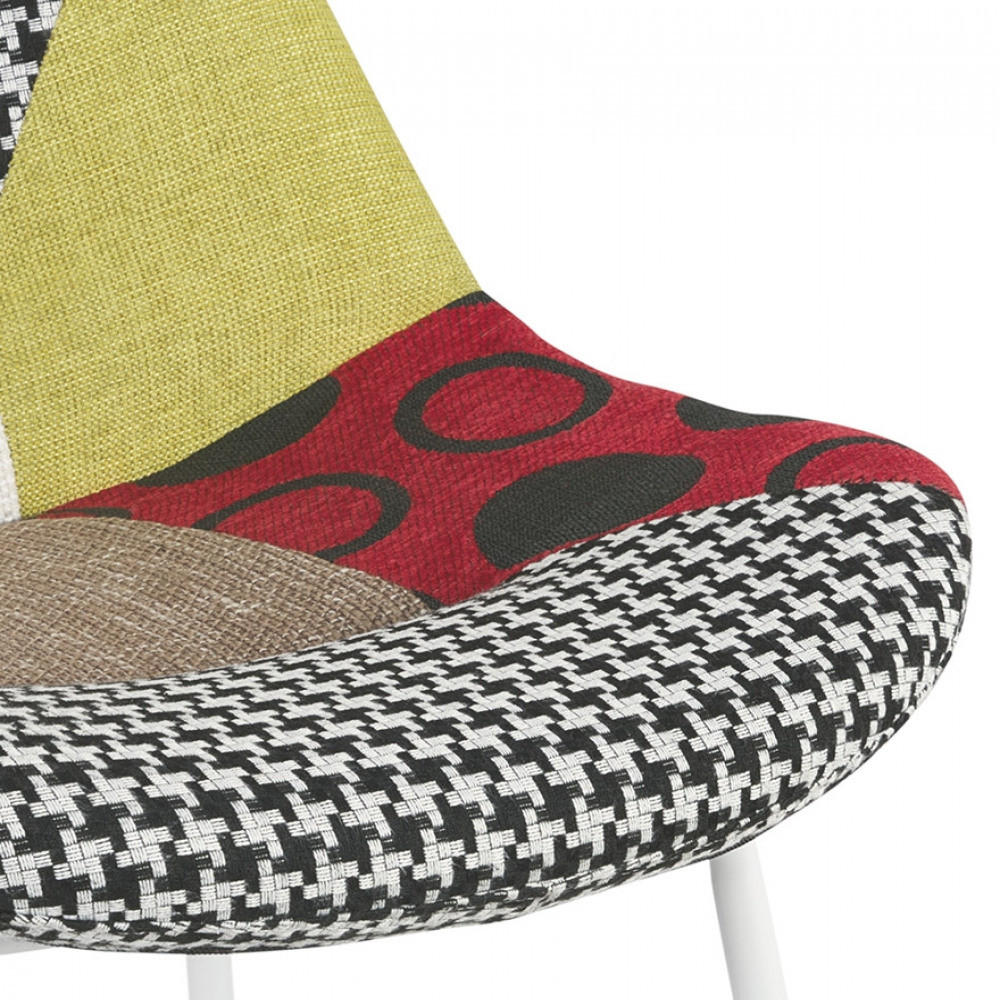 BARHOCKER mehrfarbig 45x105x49cm - Multicolor/Weiß, Textil/Metall (45/105/49cm) - AlterEgo
