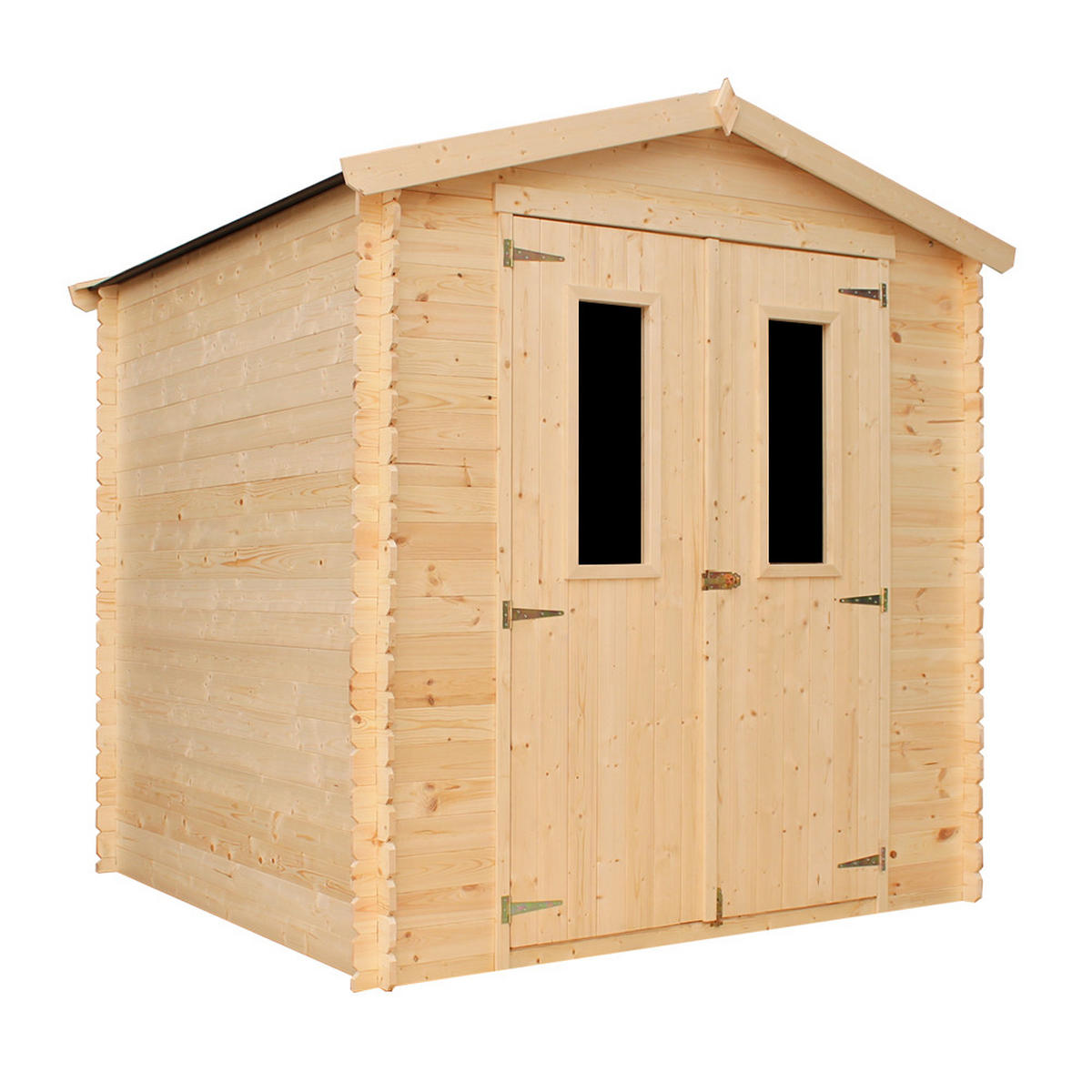 GARTENHAUS HOLZ mit Boden Imprägnierte B216xL206xH216 cm/ 3.53 m2 - M343C+M343G - Beige, Holz (216/224/200cm) - Timbela