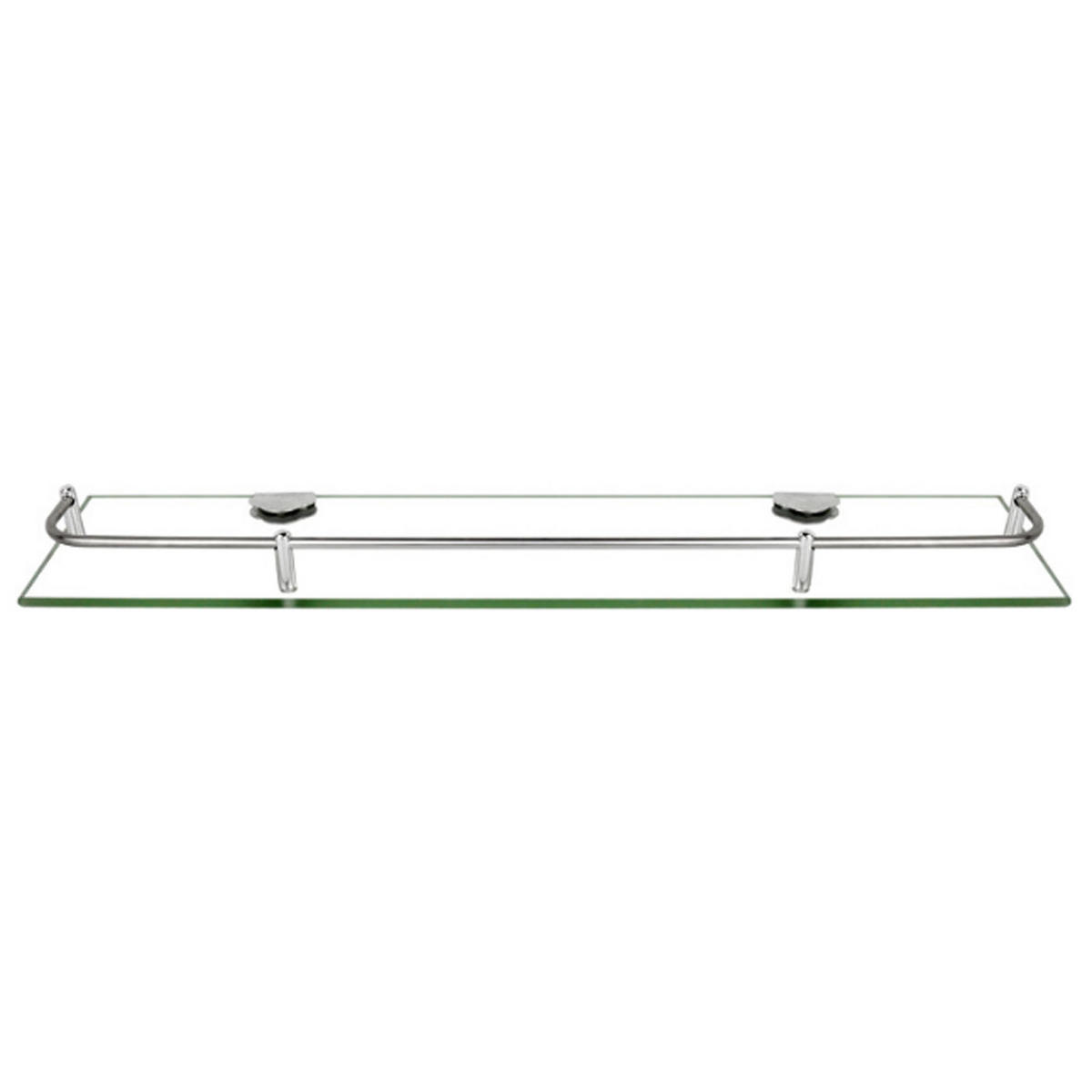 GLASABLAGE 60/11/3.5 cm Badezimmer Wandmontage Glas Transparent - Transparent, Glas/Metall (60/3.5/11cm) - Livingandhome