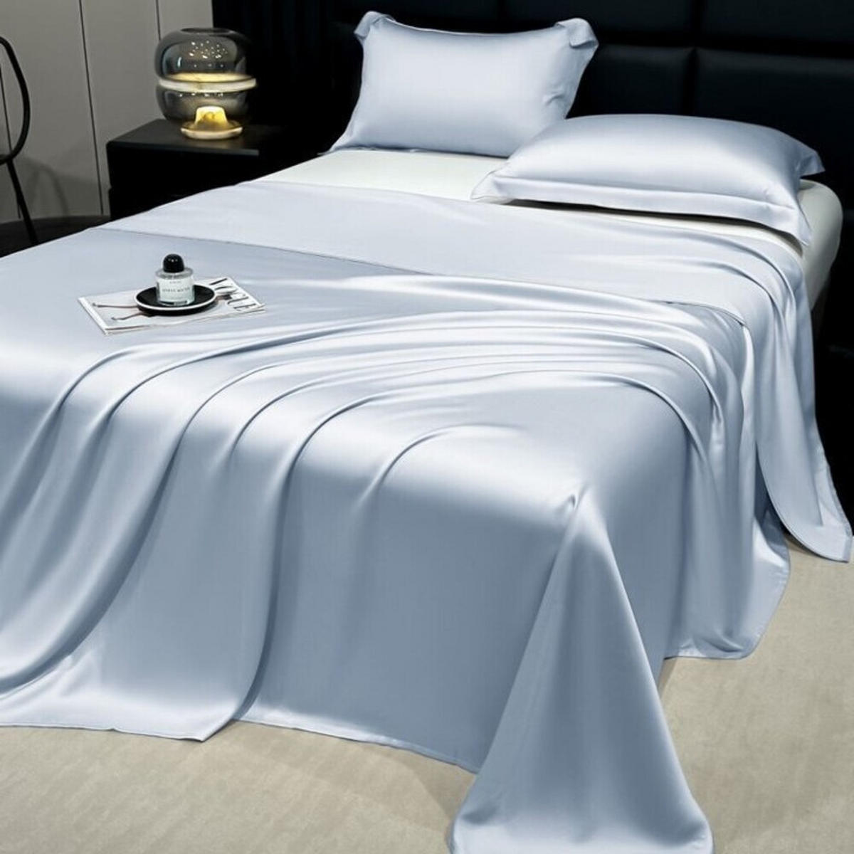 BETTWÄSCHE,BLAU, Eisseidenstoff, 230 x 160 cm - Blau, Textil (160/230cm) - Authentics