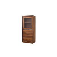VITRINE Sheesham 63x40x147 noble unique lackiert SYDNEY #105 - Braun, Holz (63/147/40cm) - Massivmoebel24