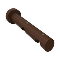 TRÄGER FÜR INNENLAUFSTANGEN 20 mm Ø, Talent 2-läufig, Nussbaum - Nussbaumfarben, Holz (18/5.3/5.3cm) - INTERDECO