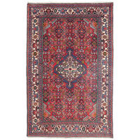 TEPPICH Assadabad Rot 190/122 cm Schurwolle - Rot, Textil (122/190cm) - Looma