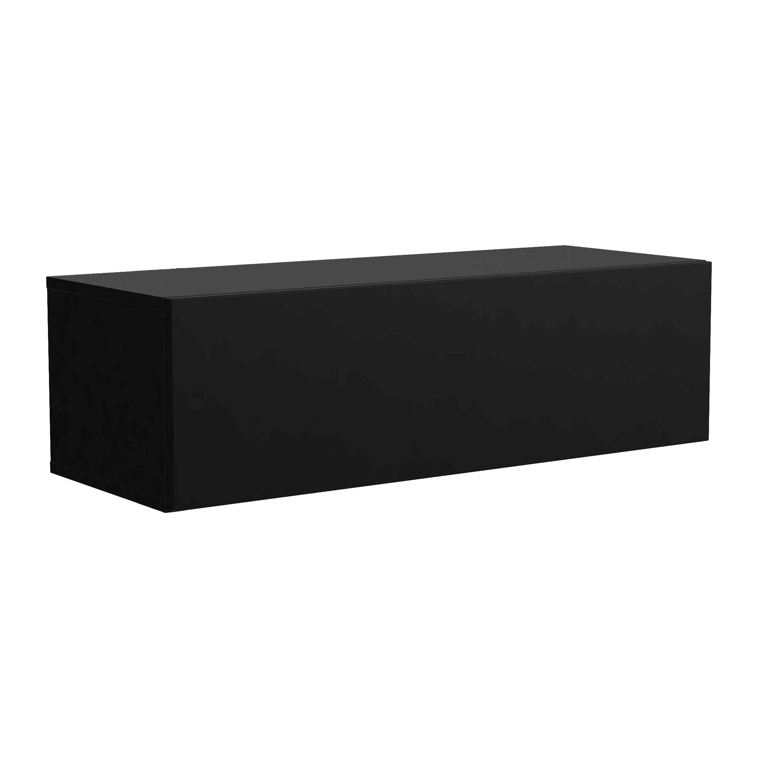 LOWBOARD GLOSSIA 100/30/36,5 cm, Schwarz - Schwarz, Holzwerkstoff (100/30/36.5cm) - MASSENO