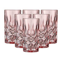 LONGDRINKGLÄSER Noblesse Colors Rosé 395 ml 6er Set - Rosa, Glas (0.395L) - Nachtmann