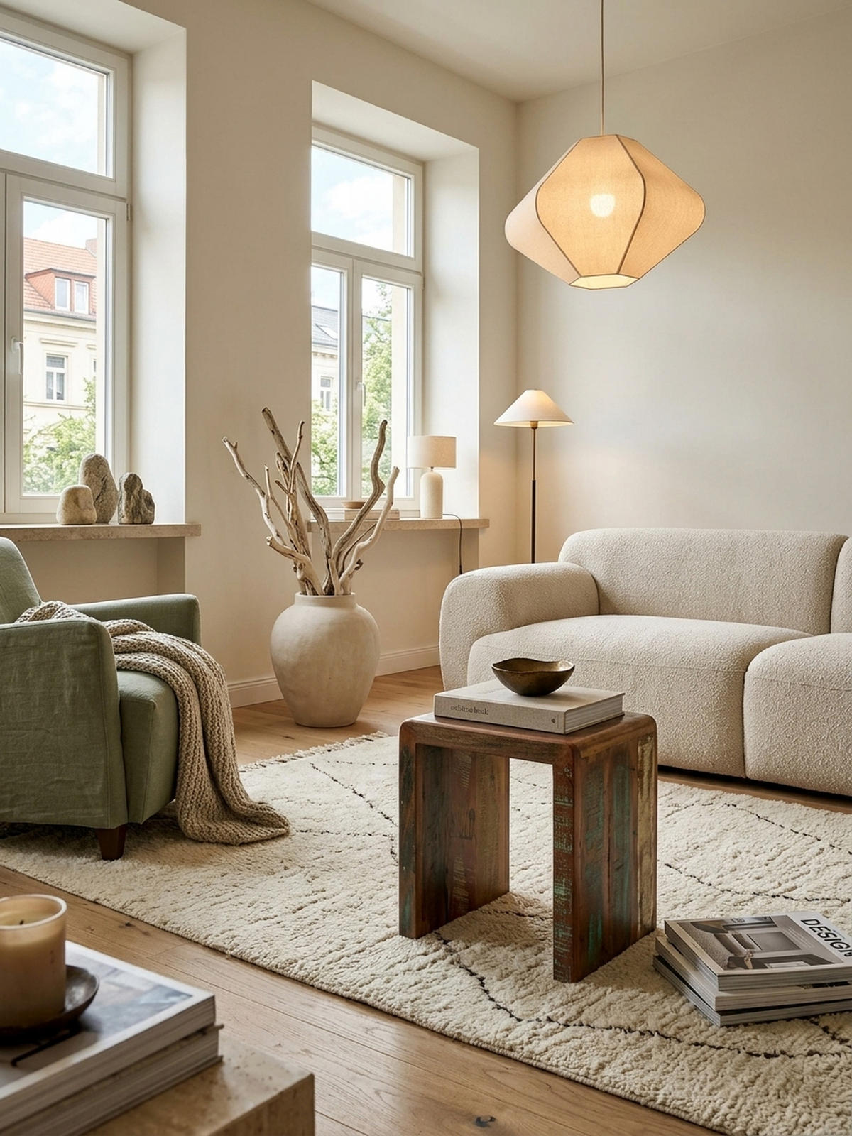 BEISTELLTISCH – Mango Massivholz Shabby Chic 30 kg belastbar - Braun, Holz (40/45/55cm) - KADIMA DESIGN