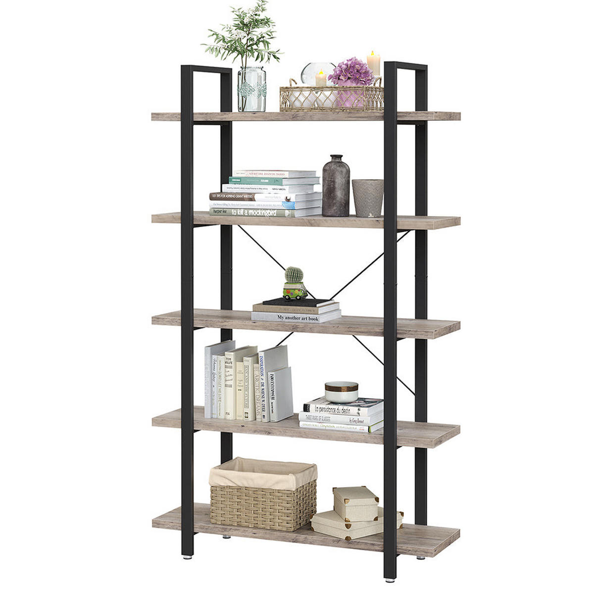 STANDREGAL BÜCHERREGAL - Schwarz, Holzwerkstoff (33.5/178/105cm) - Hansiro