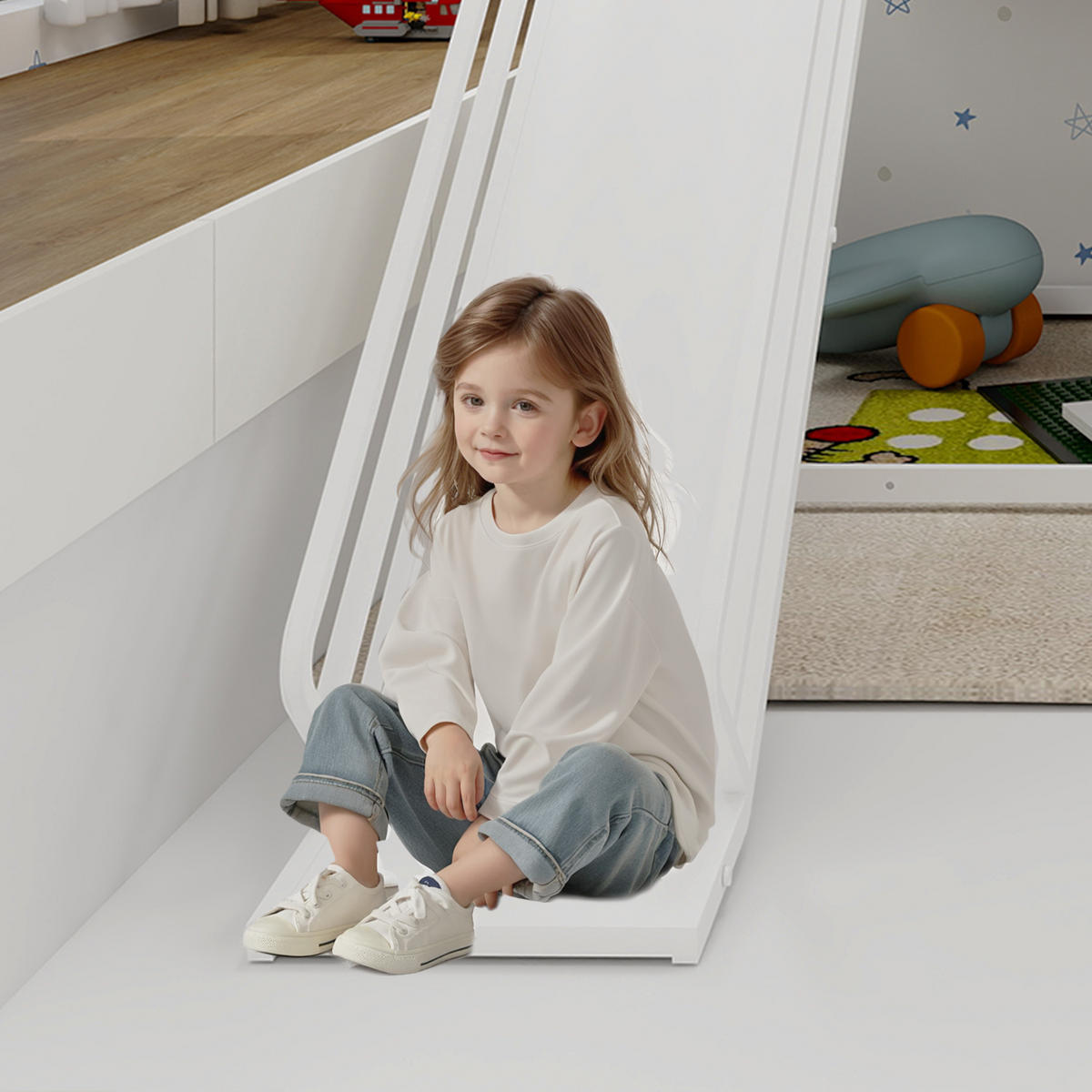 HAUSBETT 194/105/179 cm Weiß - Weiß, Metall - Raumix