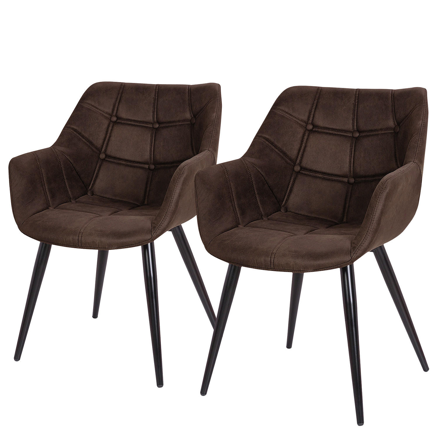 ARMLEHNENSTUHL - Metall / Textil - Braun, Textil/Metall (60/81/64cm) - home24