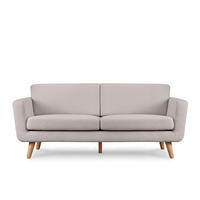 3-SITZER-SOFA TAGIO mit Armlehnen, Hellgrau - Hellgrau/Braun, Buchenholz/Textil (88/80/190cm) - KONSIMO®