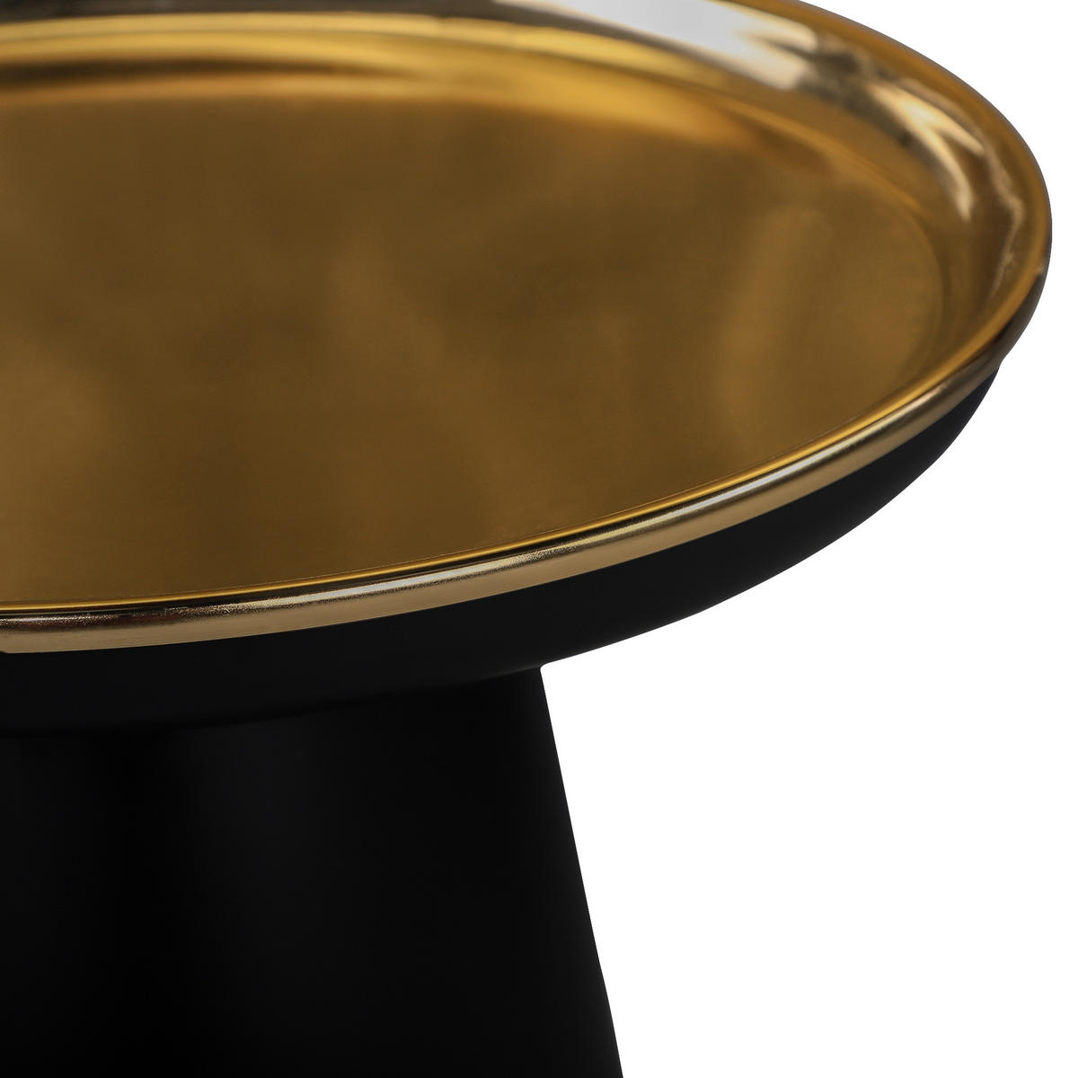 BEISTELLTISCH rund Gold/Schwarz Ø 50 cm - Goldfarben, Metall (50/50/50cm) - WOMO-DESIGN