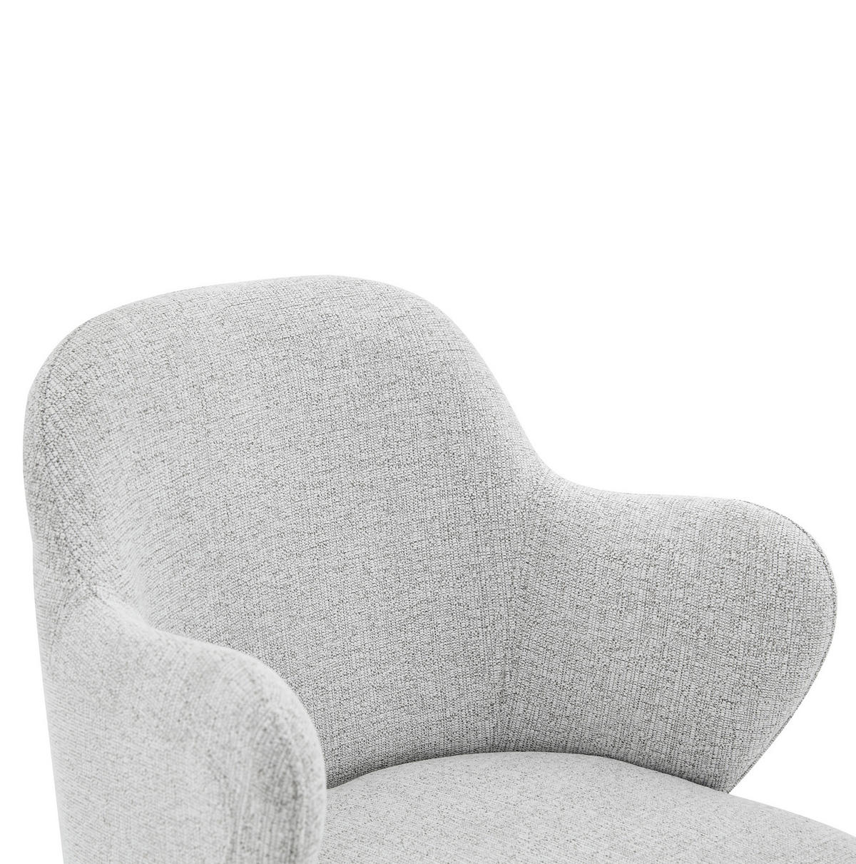 BARHOCKER höhenverstellbar & 360° drehbar 2er-Set Stoff Hellgrau - Hellgrau, Metall (37.6/118/45.1cm) - Meubliv