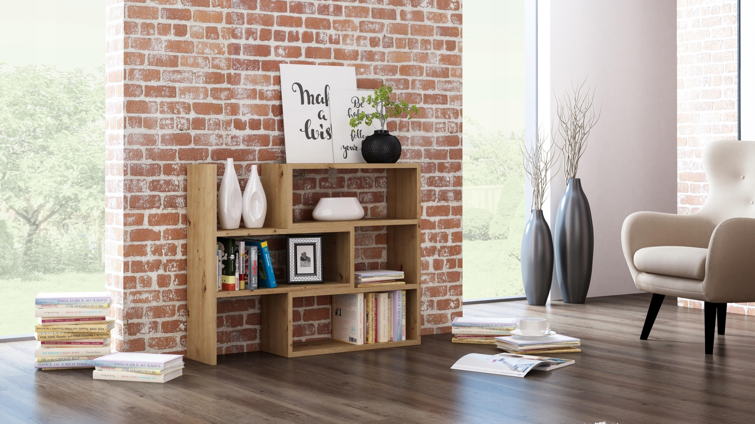 BÜCHERREGAL Irek Artisan Eiche 80/28/110 cm - Eiche Artisan, Holzwerkstoff (80/110/28cm) - Matkam Möbel