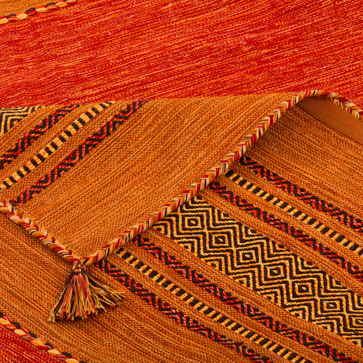 NATUR TEPPICH KELIM NAVARRO - Terracotta, Textil (170/240cm) - Pergamon