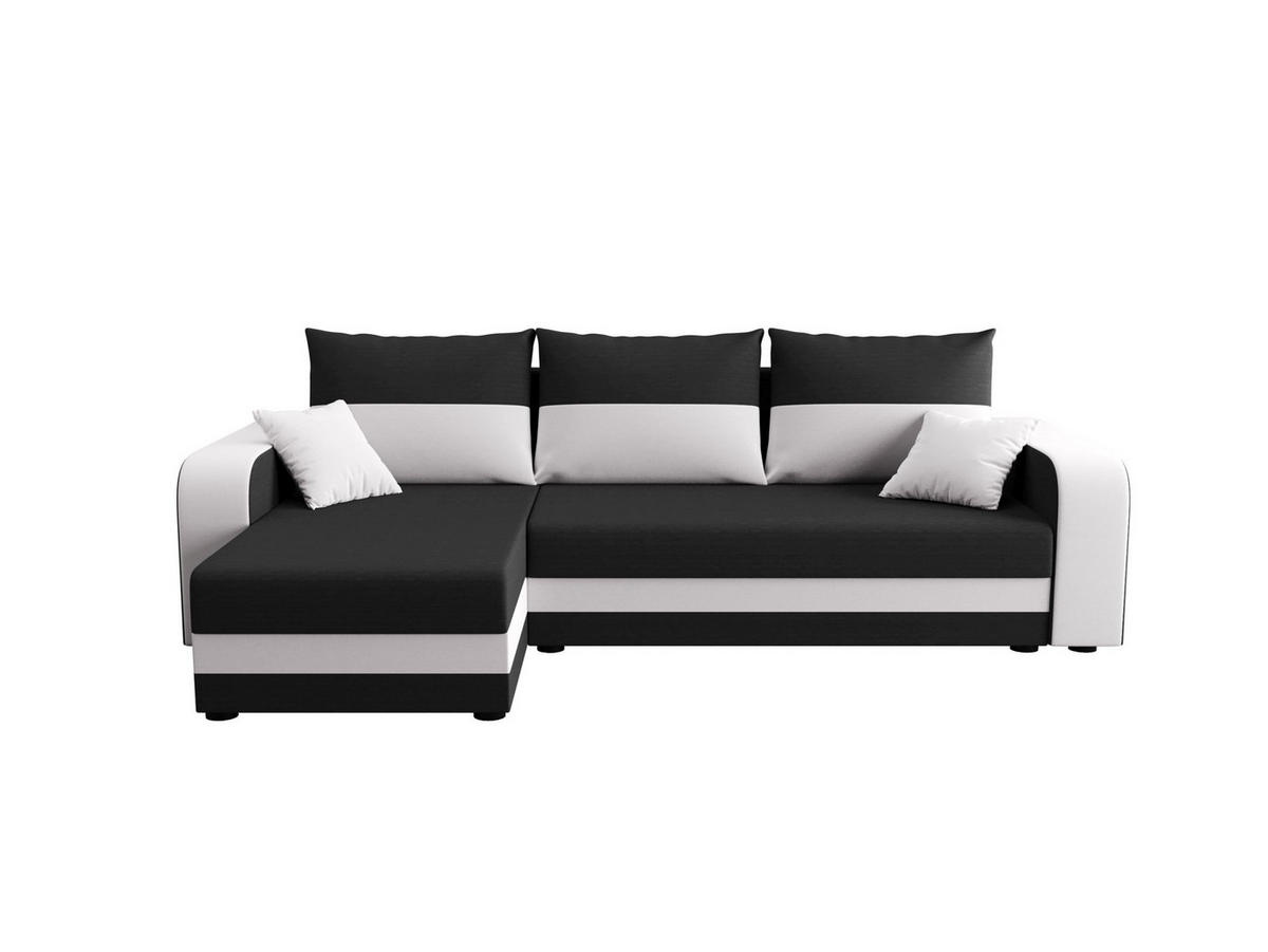 ECKSOFA HEWLET L BIS Rainbow 27+31 Links mit Schlaffunktion - Weiß, Textil (240/140cm) - Bedante