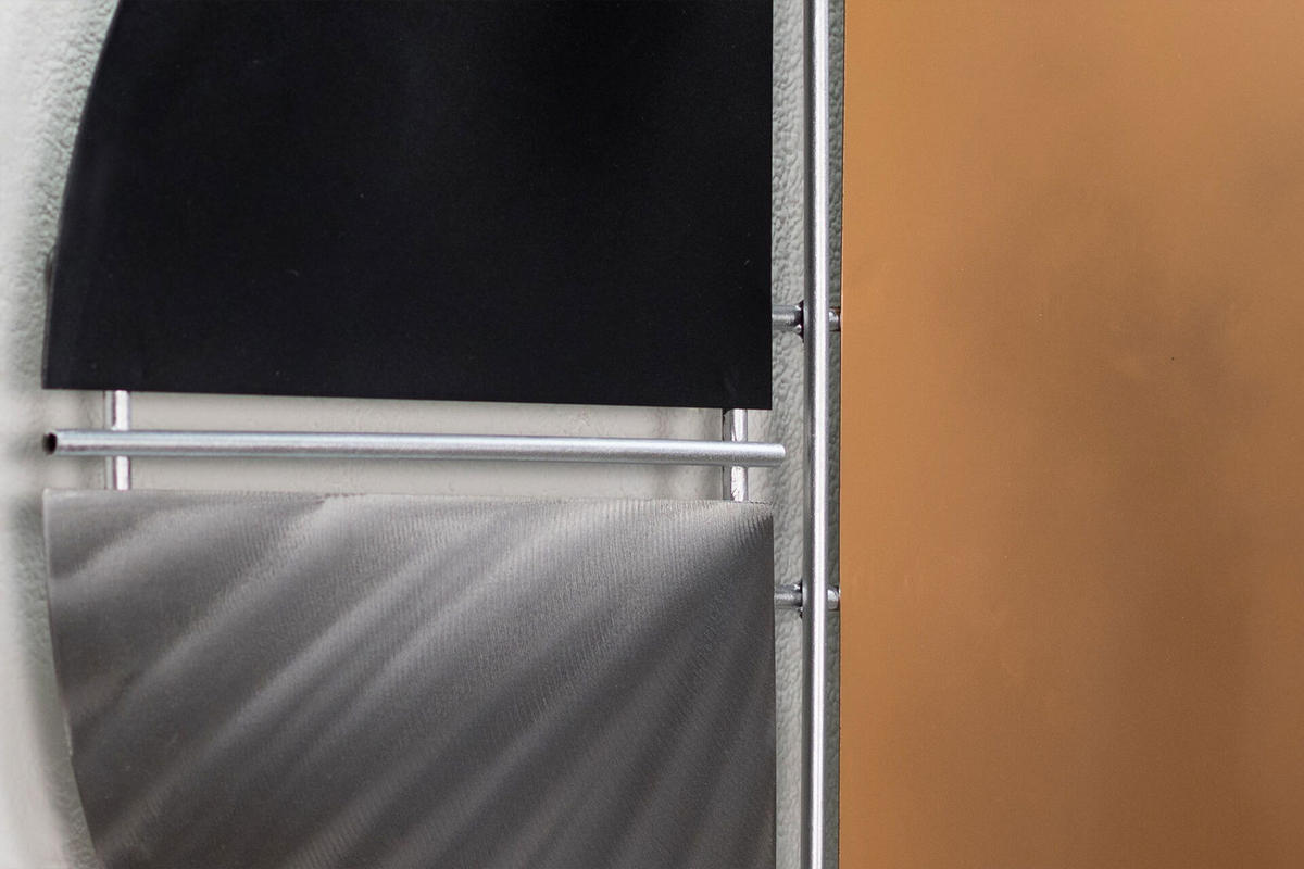 WANDDEKO Schwarz 60/60 cm - Schwarz, Metall (2/60/5cm) - KUNSTLOFT