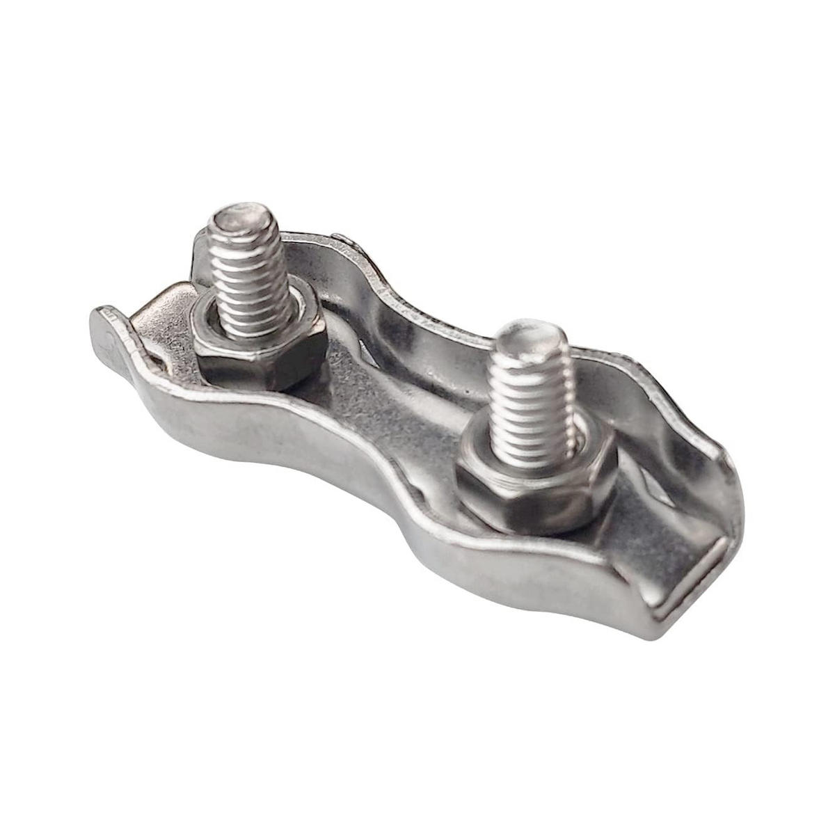 KABELKLEMMEN - M2 - Silber, 12 Stück (für Stahlseile mit Durchmessern von 1 mm bis 1,5 mm) - Silberfarben, Metall (3/0.8/1cm) - DCA