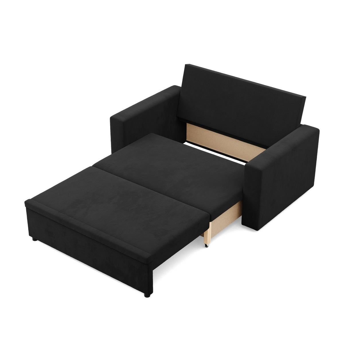 SOFA 2-SITZER MIT SCHLAFFUNKTION NEO, Schwarz - Schwarz, Textil (148/90/87cm)