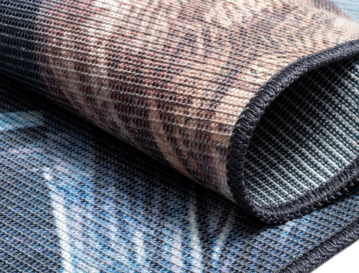 TEPPICH Nixie Dunkelblau,Sandfarben,Pastellblau 160/230 cm - Dunkelblau, Textil (160/230cm) - My-Rug