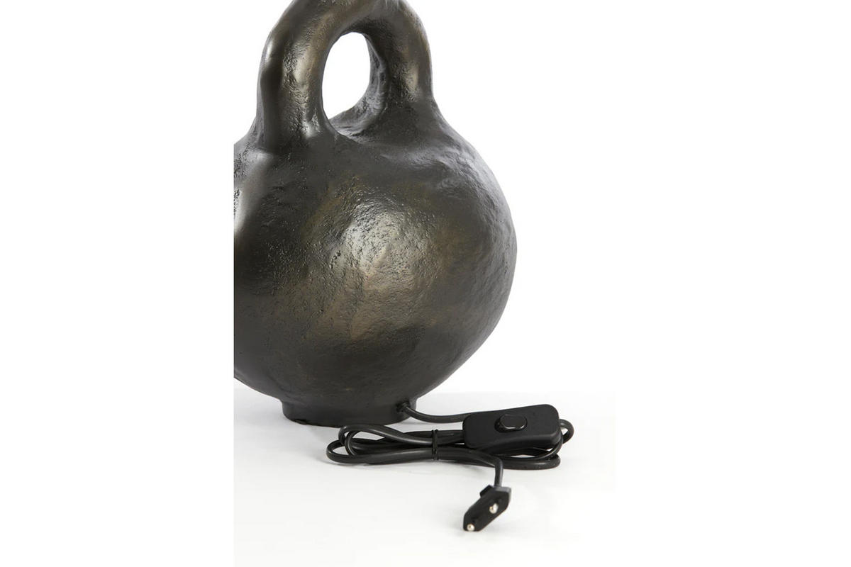 LAMPENFUSS IMOLA 25x22x37 cm, Metall, Anthrazit - Anthrazit, Metall (25/22/37cm) - Light & Living