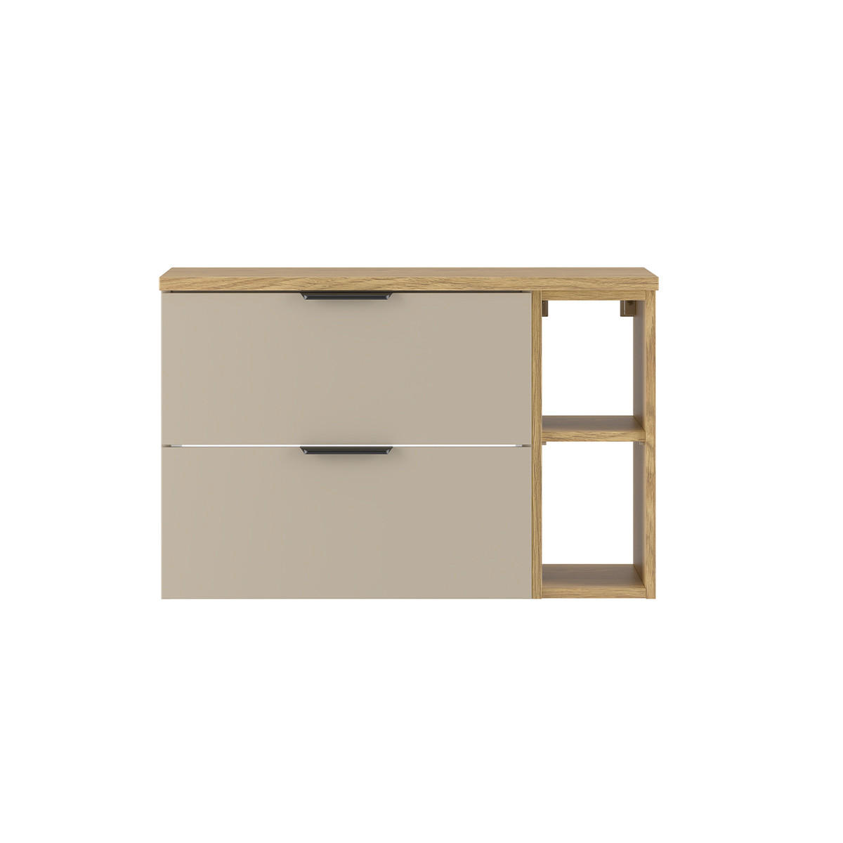 WASCHTISCHUNTERSCHRANK 80.6cm Astrid Kaschmir und Holz - Beige, Holzwerkstoff (80.6/52.2/46.5cm) - Petits-meubles