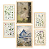 POSTER Set Mit 6 Hausblumen A3 & A4 Rahmen Aus Hellem Holz - Beige, Papier (29/3cm) - Nacnic