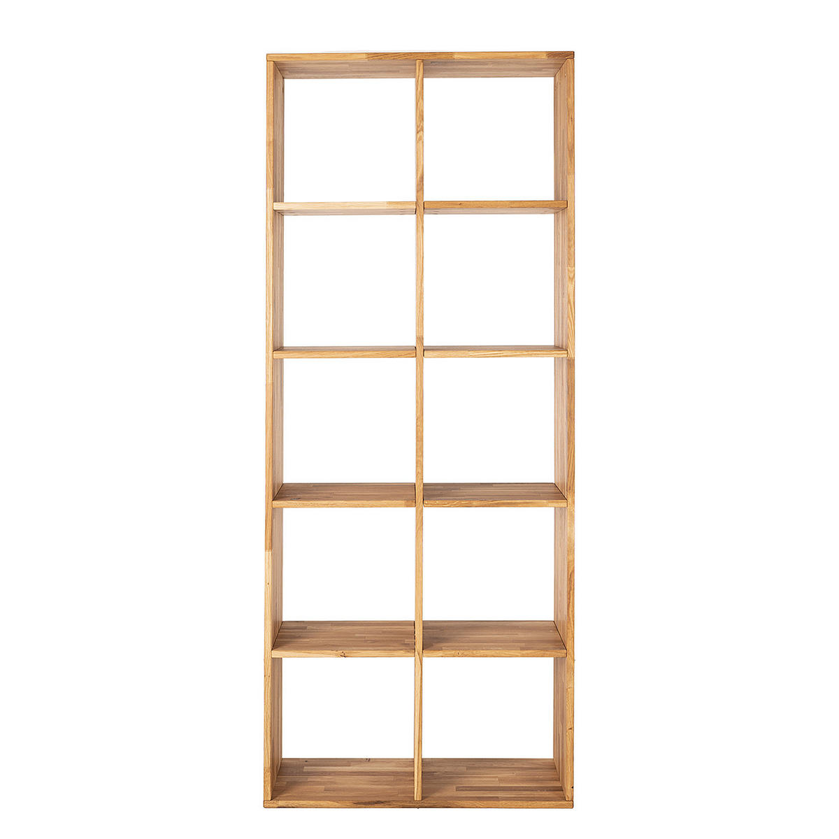 REGAL - Massivholz - Eichefarben, Holz (76/186/35cm) - home24