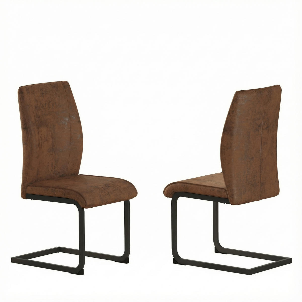 ESSZIMMERSTUHL 2er Set in Braun Ergonomisch - Braun, Holzwerkstoff (43/99/45cm) - Urban Meuble